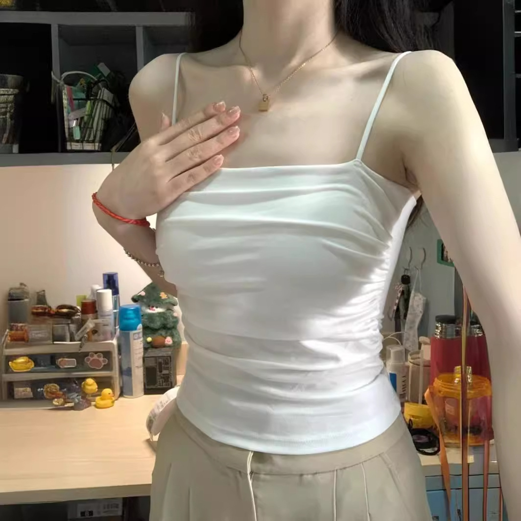 细肩美背小吊带背心女内搭外穿2025新款百搭显瘦打底抹胸上衣夏季