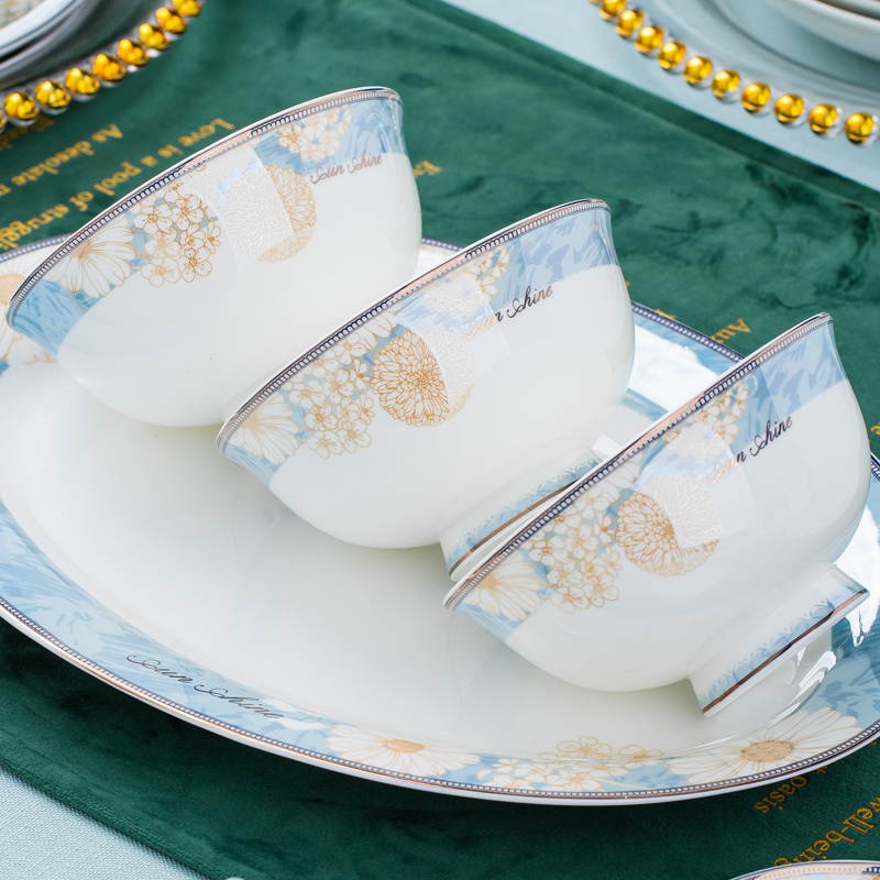 永景壹陶骨瓷饭碗釉下彩碗盘