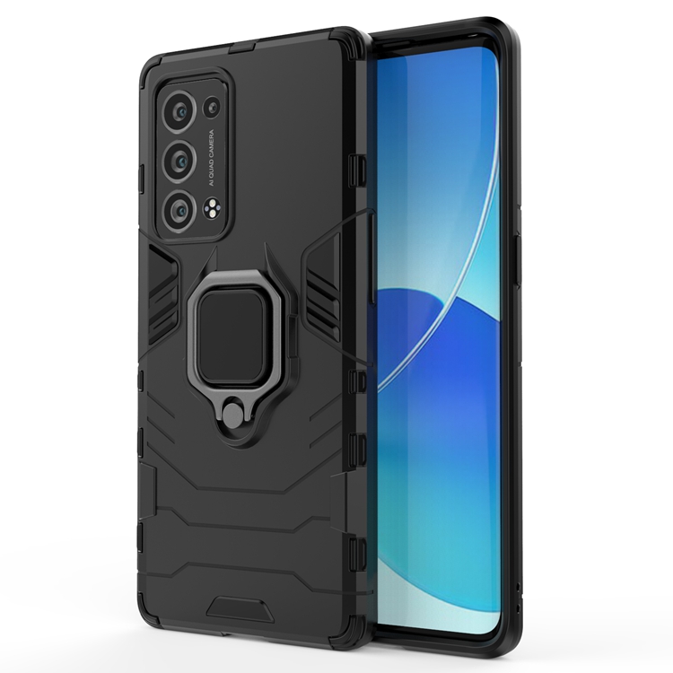 Reno6pro+手机壳OPPO reno6 pro+军事防摔外壳PENM00硅胶保护reno6por+创意一体磁吸支架ren6pro+磨砂软硬壳