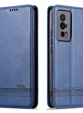 适用小米POCO F5手机壳翻盖mipoco F5pro折叠皮套pocof5前后保护p0cof支架mipocof全包防摔插卡零钱包软内壳