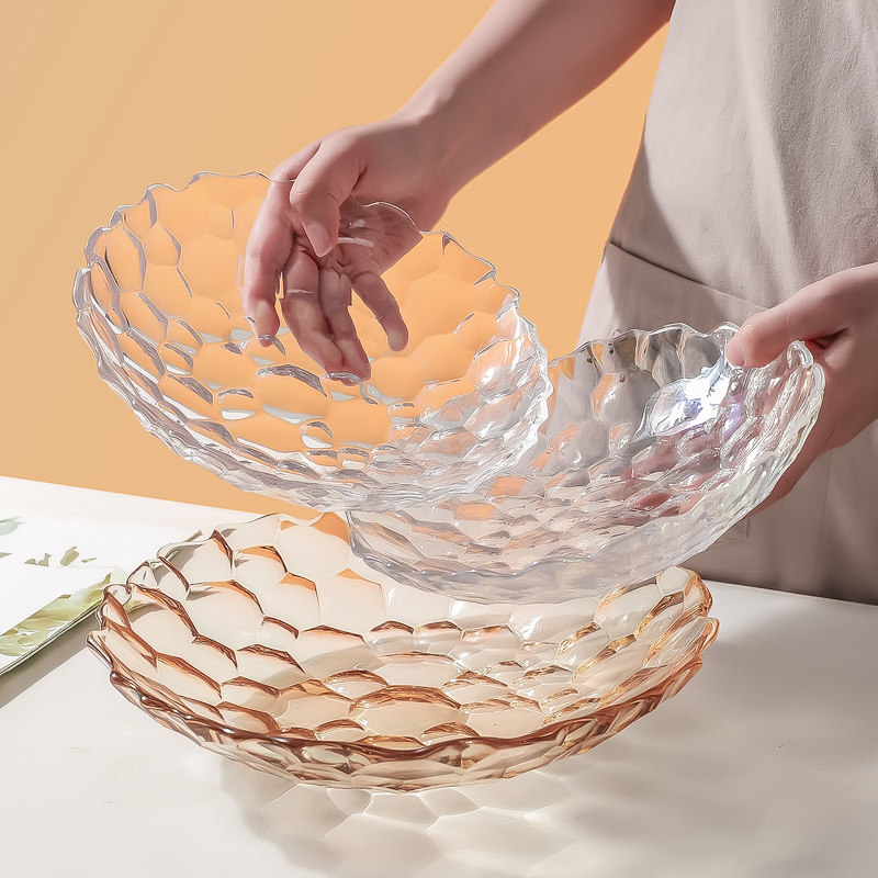 高颜值水果盘客厅家用玻璃新款过年精致茶几零食摆放盘子乔迁之喜,餐饮具,果盆/果盘/果篮,淘宝优惠券,粉丝福利购,淘宝优惠卷