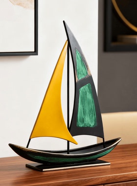 翠澜悟渡舟·帆船摆件