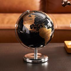 创意地球仪自转老板办公室高档北欧风桌面书柜世界地图3d立体摆件