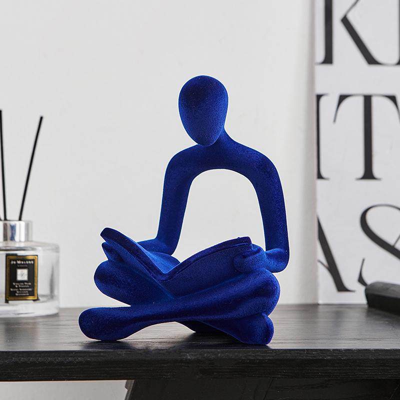 看书人创意小众高级抽象艺术摆件现代轻奢客厅玄关电视柜酒柜装饰,家居饰品,装饰摆件,淘宝优惠券,粉丝福利购,淘宝优惠卷