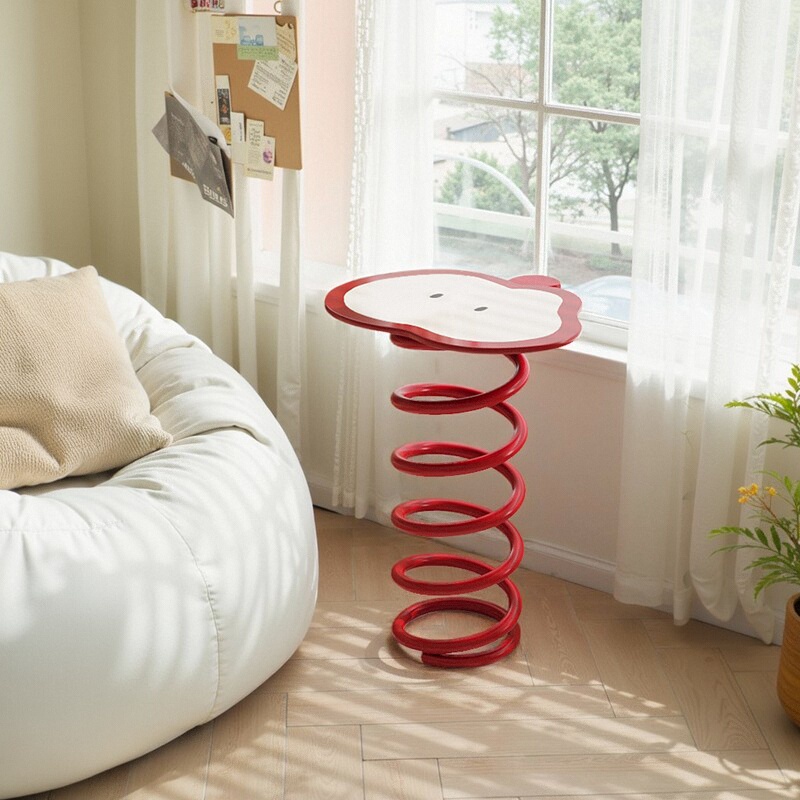 创意多巴胺弹簧小边几装饰品摆件