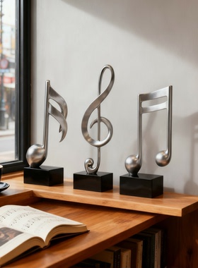 音乐符号金属摆件书桌客厅装饰