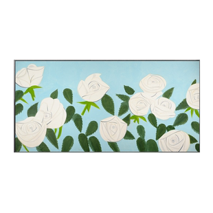 Alex Katz 白玫瑰北欧现代花卉客厅沙发背景挂画床头画餐厅书房画
