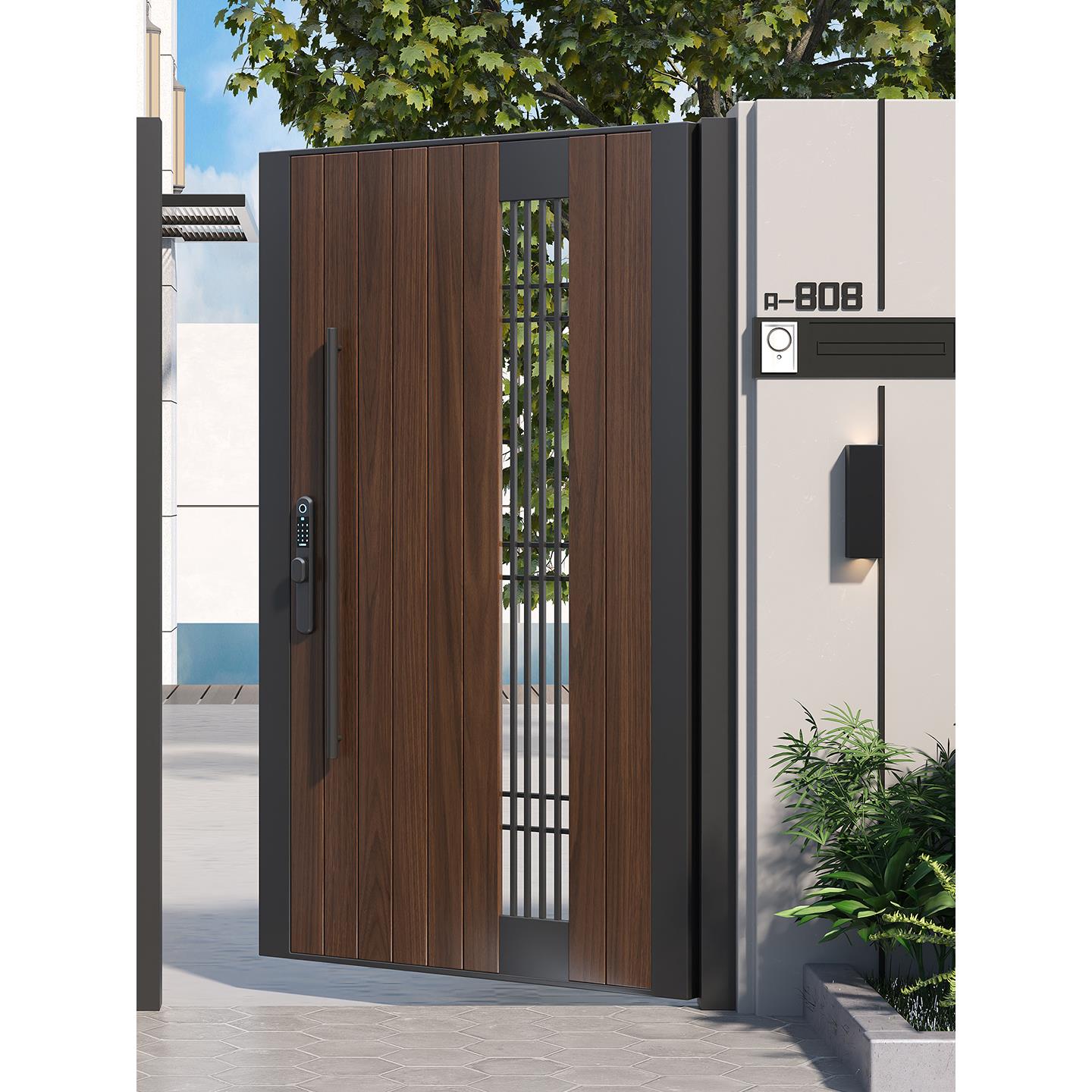 铝合金庭院门别墅双开门农村自建房花园门乡村铁艺庭院大门可定制