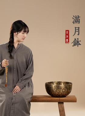 若有声尼泊尔手工音疗冥想静心疗愈音钵铜钵盂摆件送教程满月颂钵