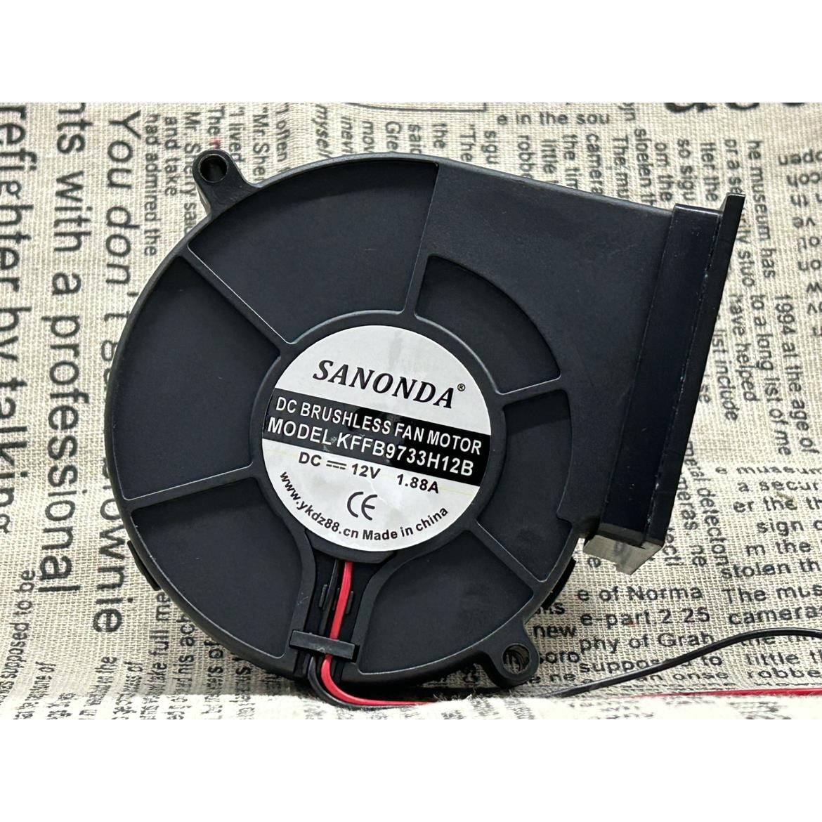 直流9733 12V 1.88A 烧烤炉涡轮风扇节能柴炉鼓风机 KFFB9733H12B