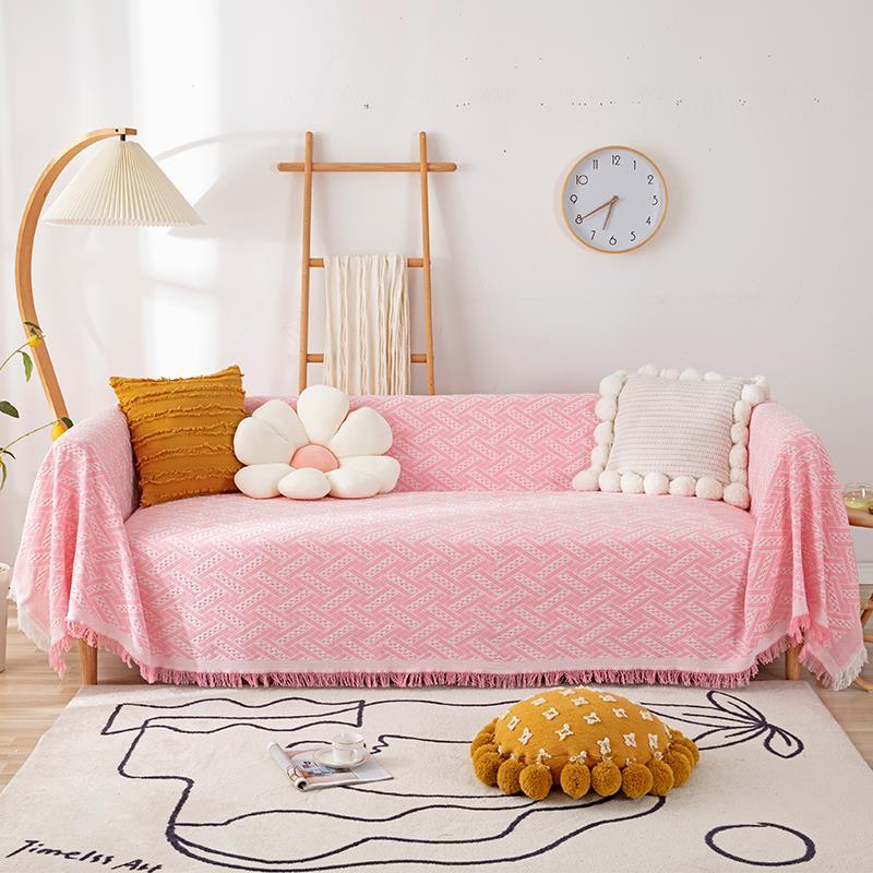 蕾丝沙发巾四季巾2024新款靠背棉盖布单人椅子白色防尘罩套