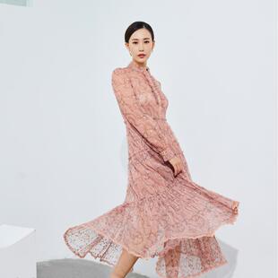 卡索castle连衣裙秋冬碎花裙2024新款女装AA0143333523