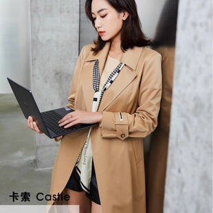EF3245333242卡索castle商场同款2024秋装新款风衣外套韩系穿搭女