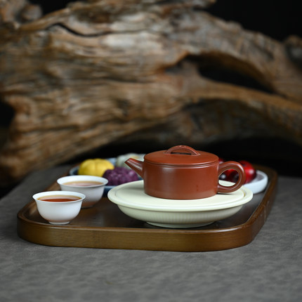 宜兴紫砂壶原矿朱泥纯手工汉瓦国风大口自用功夫泡茶壶茶具150ML