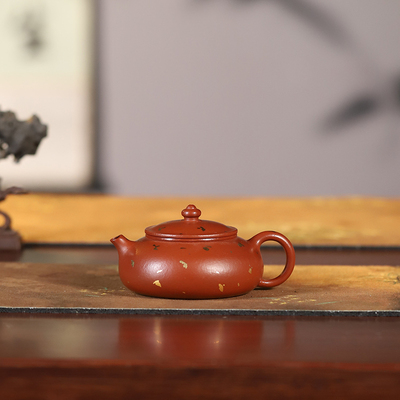 寒江泡茶壶原矿朱泥手工