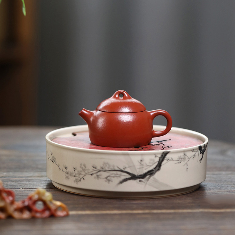 伯元 宜兴紫砂壶原矿皱皮朱泥纯全手工秦权壶孟臣小壶小容量可养