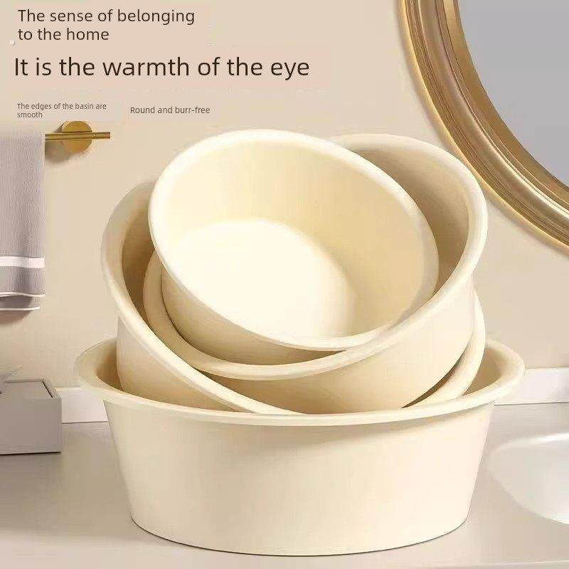 家用奶油洗脸盆加厚塑料洗脸盆洗蔬菜学生宿舍洗衣脚盆婴儿盆