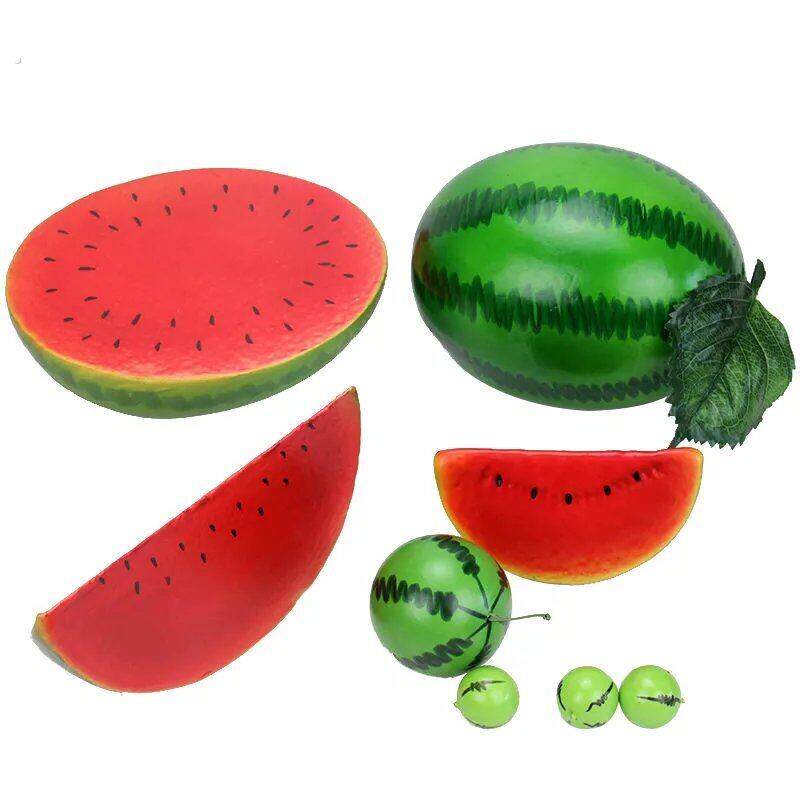 仿真西瓜模型假西瓜片水果蔬菜摄影居家装饰早教画室道具玩具塑料