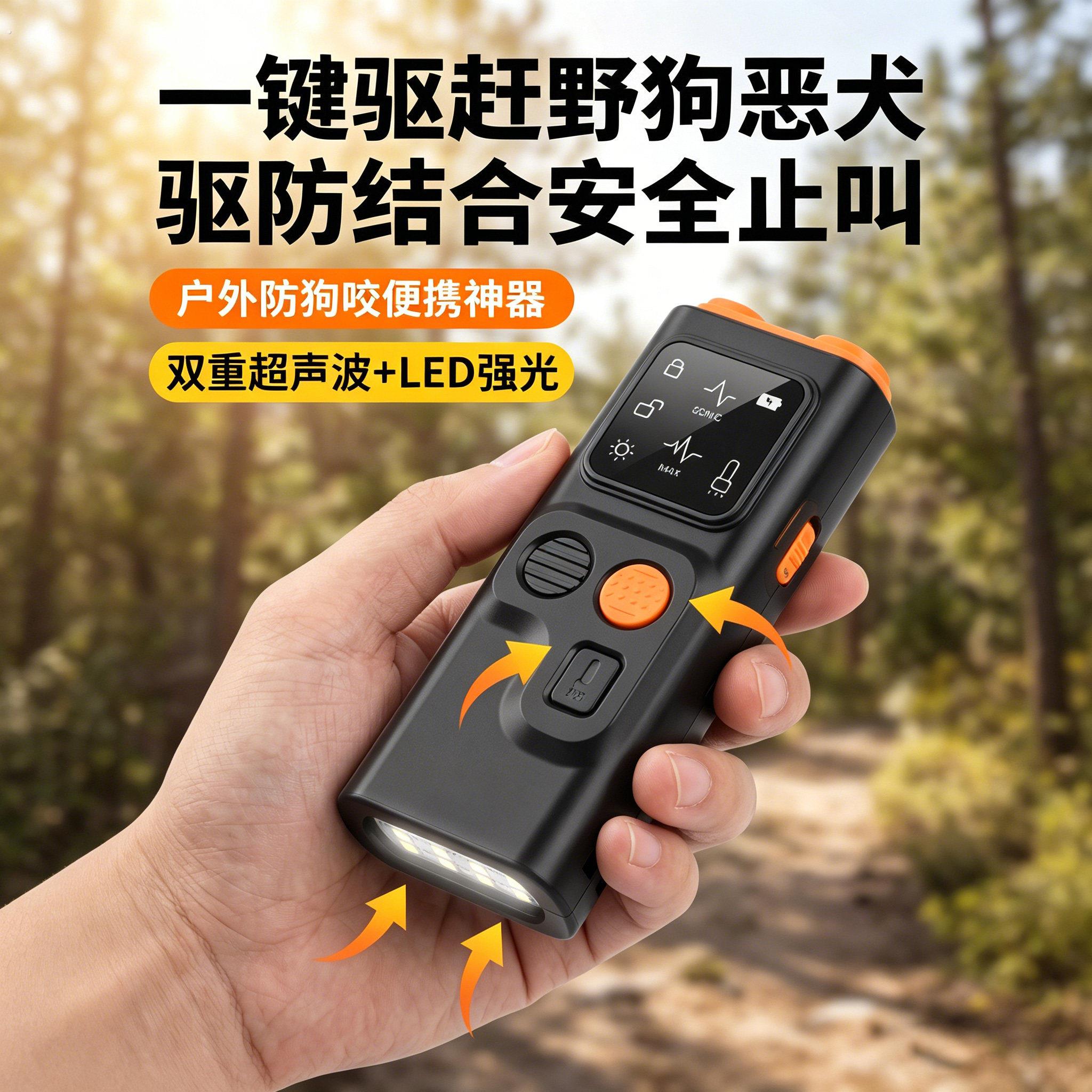 驱狗器神器户外大功率赶狗赶猫止吠电子超音波防狗咬户外强力可携