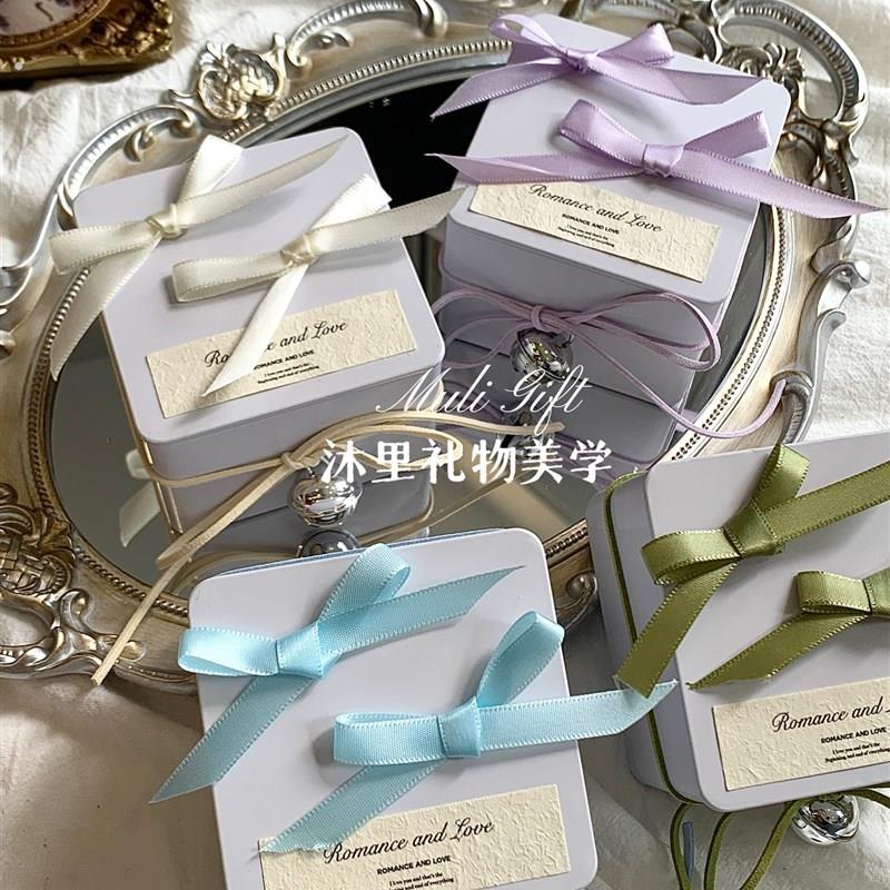 结婚喜糖盒子铁盒高级感桌糖盒法式婚礼糖果盒小众订婚宴礼品精致