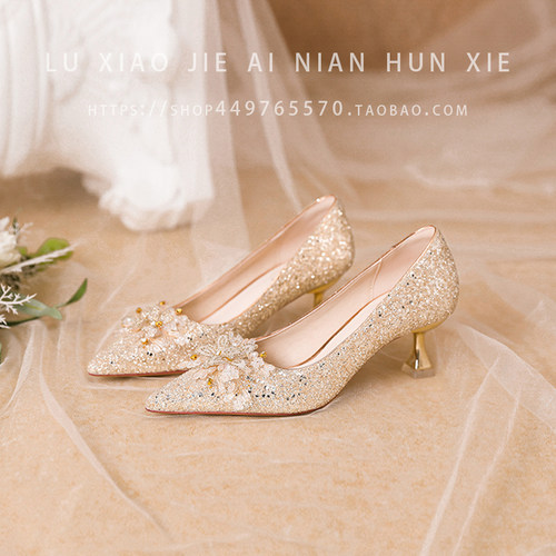 青年单鞋2025新款水钻甜美不累脚