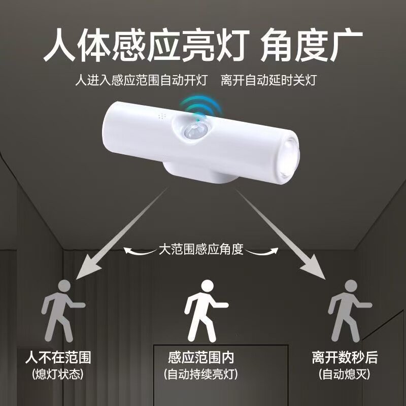 充电卧室人体感应灯免线