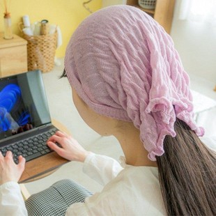 日本真丝发帽桑蚕丝产后睡觉助眠护发月子帽发套睡帽包头防乱发女