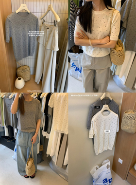 想象SAILORMOON -糯亲肤波点印花圆领针织短袖T恤(不含下装)88151