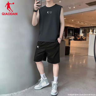 t恤短裤 宽松跑步无袖 训练服 男夏季 乔丹篮球服青少年运动背心套装