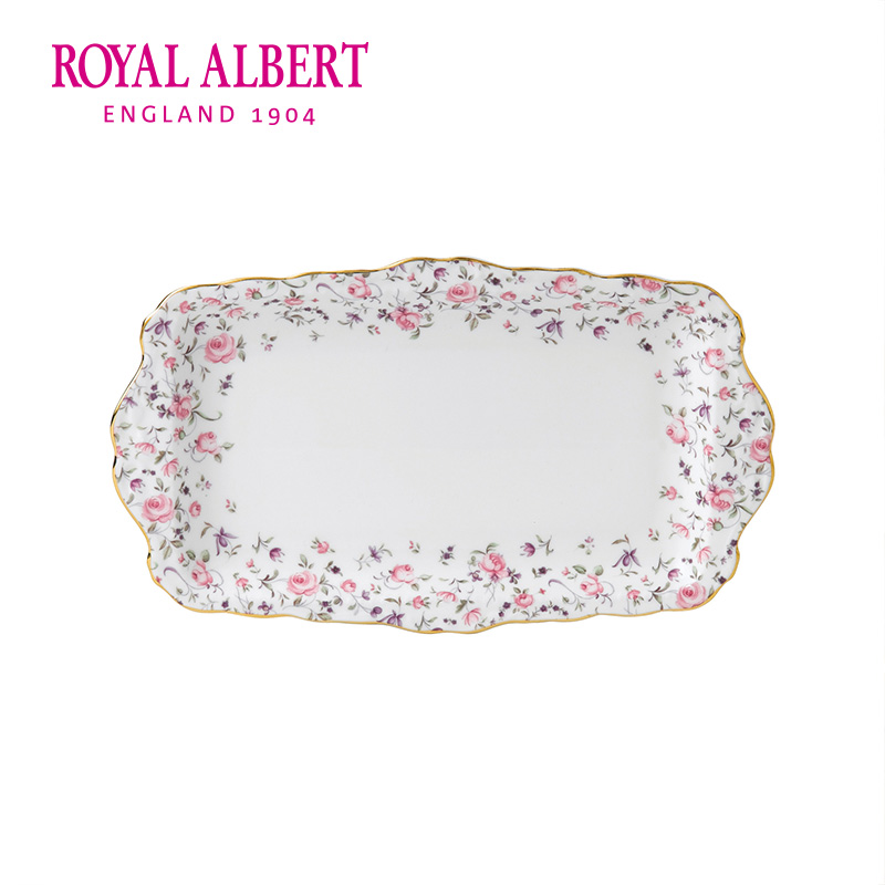 Royal Albert皇家阿尔伯特 玫瑰满花骨瓷餐盘三明治盘 点心盘 餐饮具 盘 原图主图