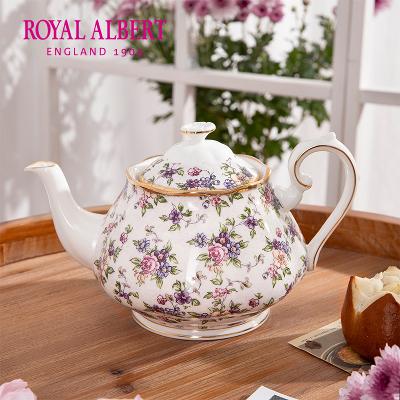 RoyalAlbert田园风骨瓷茶壶