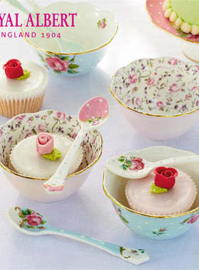 Royal Albert皇家阿尔伯 波尔卡系列骨瓷餐碗 米饭碗冰淇淋碗单个