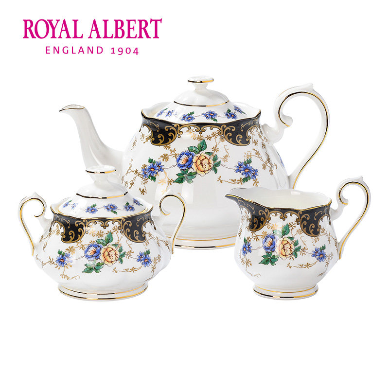 Royal Albert皇家阿尔伯特 百年 英式下午茶壶咖啡壶奶盅糖缸套装
