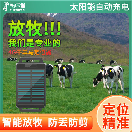 牛羊追踪4G卫星订位仪山区放牧大型动物骆驼马牛羊gps定位器