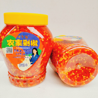 湖南特产辣家福农家剁椒1.2KG蒸鱼头排骨炒菜下饭拌面蒜蓉辣椒酱