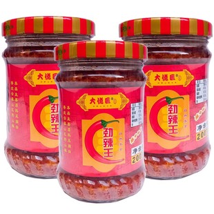 大佬匡辣椒酱小米椒朝天剁椒香广东蒜蓉韶关南雄辣椒酱特辣3瓶装