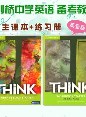 现货原版Cambridge Think starter学生书练习册 A1入门基础级 剑桥初中 think思维KET/PET考试教辅外语培训