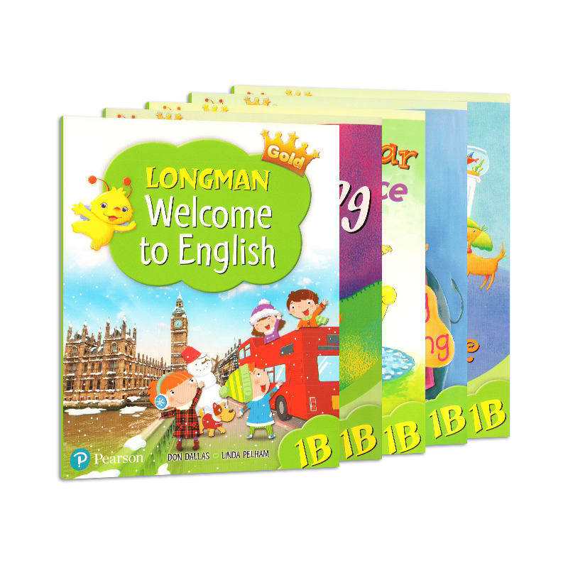 香港朗文少儿英语教材Longman Welcome to English 1B小学生课本听力语法读写综合练习册套装5本六年级上学期英文原版图书籍电子版