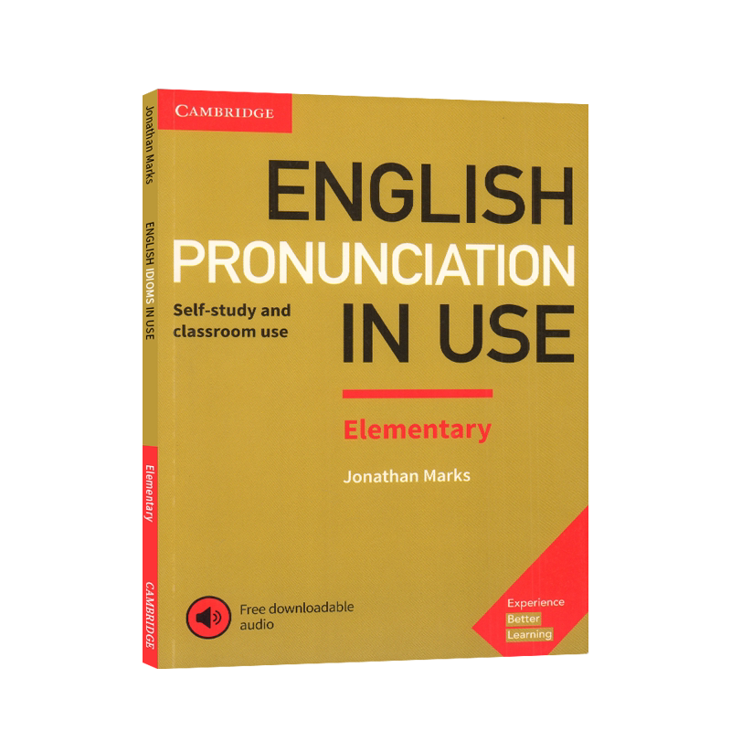 现货English Pronunciation in Use Elementary 英文原版剑桥初级英语发音 配音频和答案入门级KET 英语语音学习自学工具书