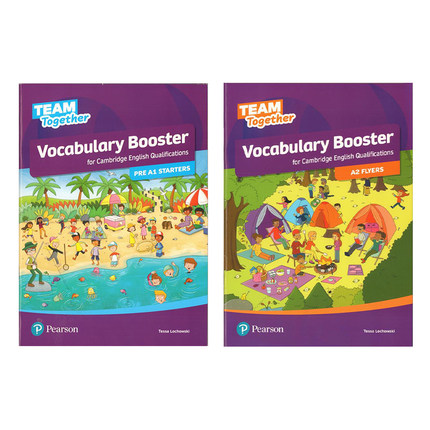 原版进口朗文培生Team Together1-2 配套词汇书 Vocabulary Booster pre A1 Starters A2 Flyers 剑桥少儿英语考级Cambridge