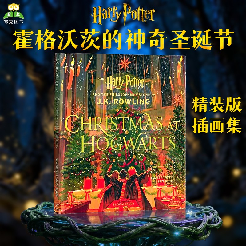 哈利波特与魔法石英语故事绘本小说霍格沃茨的圣诞节Christmas at Hogwarts 英文原版 Ziyi Gao Harry Potter JK罗琳 哈利波特