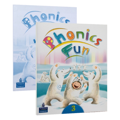 longman Phonics Fun 3 级别套装 香港朗文少儿英语自然拼读 学生用书 主课本 练习册 外国语学校小学英语自然拼读教材phonics课本