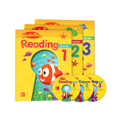 原版进口麦克劳希尔WonderSkills Reading Starter 123预备级阅读训练美国加州小学教材 培养小学英语阅读技能书听说读写课外书