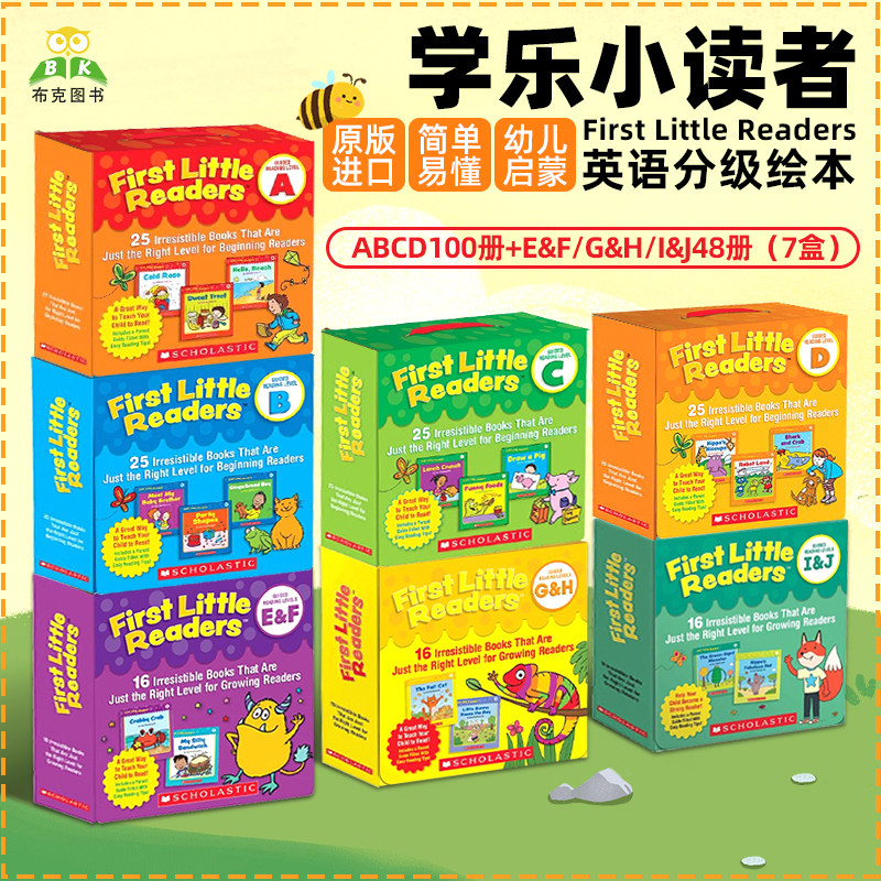 学乐小读者 First Little Readers ABCDEFGHIJ 幼儿英语分级阅读盒装 亲子启蒙3 6 9岁分级读物绘本Scholastic英文原版故事图书