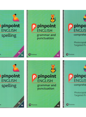 原版英语教材pinpoint English精准定位 spelling/comprehension/grammar and punctuation拼读语法教材学生书Y3/Y4/Y5/Y6