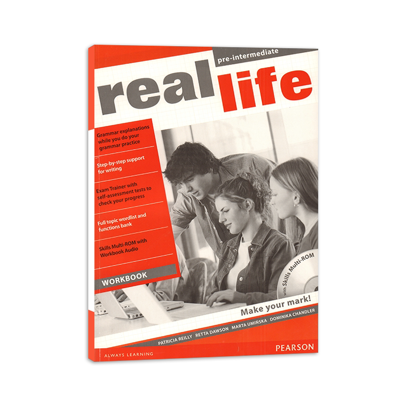 现货原版 Real Life pre-intermediate 预备级中级练习册 培生朗文中学英语教材 朗文环球英语教程 高中美誉数字化课堂互动教材