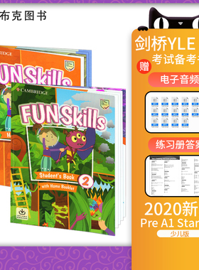 原版剑桥少儿英语一级教材Fun Skills 2级学生书练习册2020YLE官方等级备考Cambridge movers剑桥国际听说读写进口图书新考纲