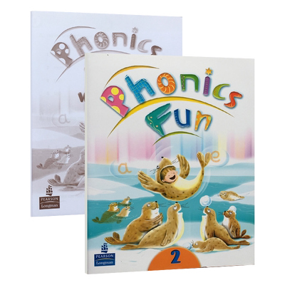 longman Phonics Fun 2 级别套装 香港朗文少儿英语自然拼读 学生用书 主课本 练习册 外国语学校小学英语自然拼读教材phonics课本