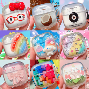 适用oppo Enco Air4新声版保护套oppoencoair4新生板透明壳DIY手工吊坠oppo encoair4新声版蓝牙耳机套手绳