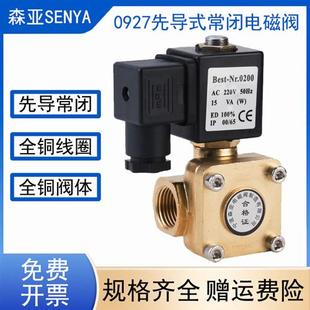 电磁阀16KG竖向安装 先导式 0927200高压0927400水阀气阀220V24V12V